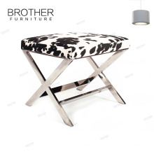 Rectangular acrylic leg small low seat bench chair for home upholstery